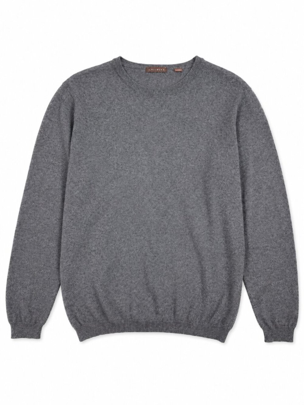 J Hilburn Cashmere Cotton Sweater Mens Sz Large Gray Pullover Crewneck Academia